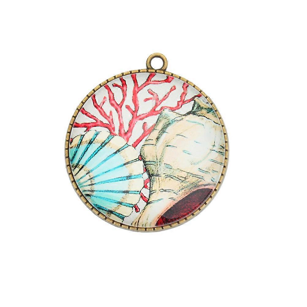 Glass Patch 20Pcs for DIY Use Featuring Marine Organism Pattern Design