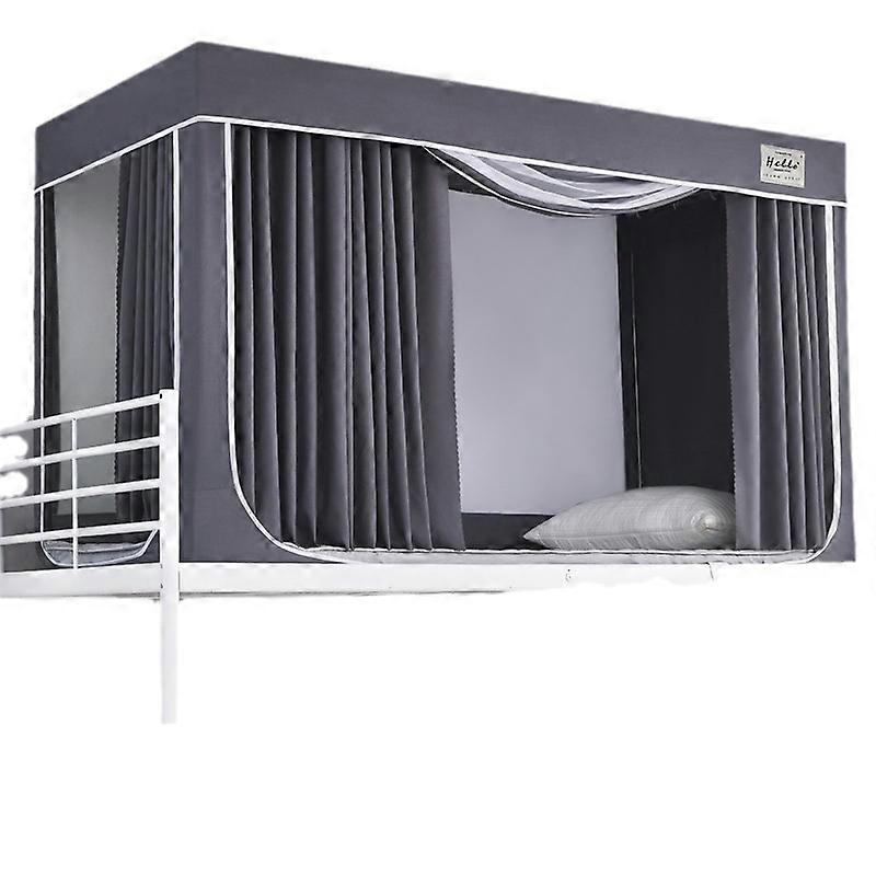 Privacy Bed Tent for Bunk Bed Frame Canopy Breathable Windproof Dark Grey