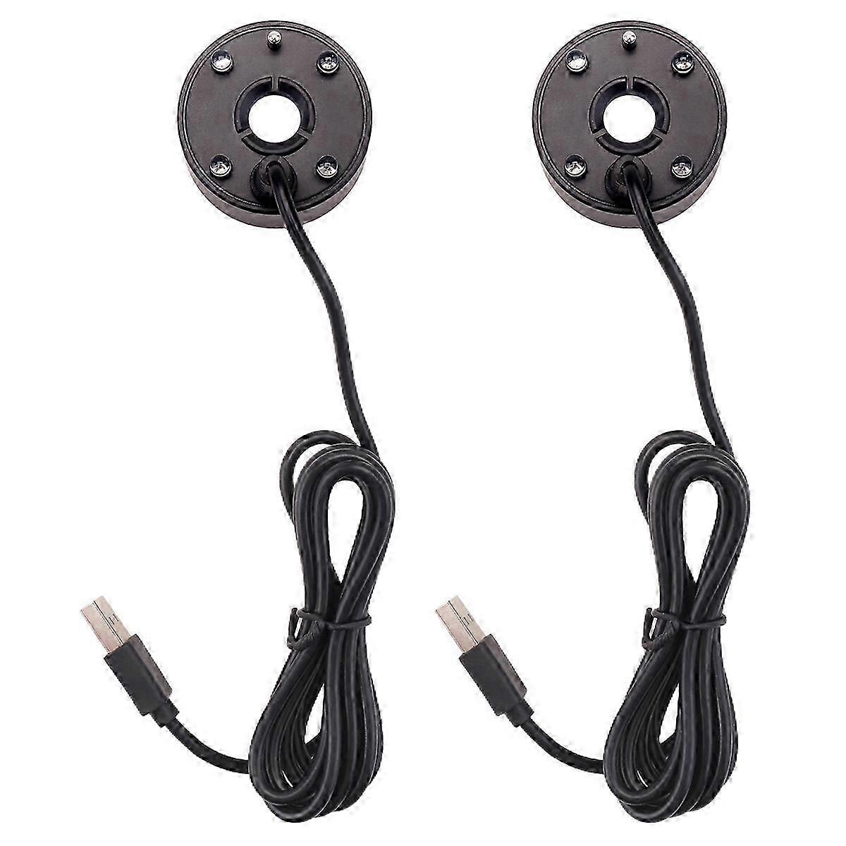 Black USB-Powered Mini Fog Maker with RGB LED Lighting Effect