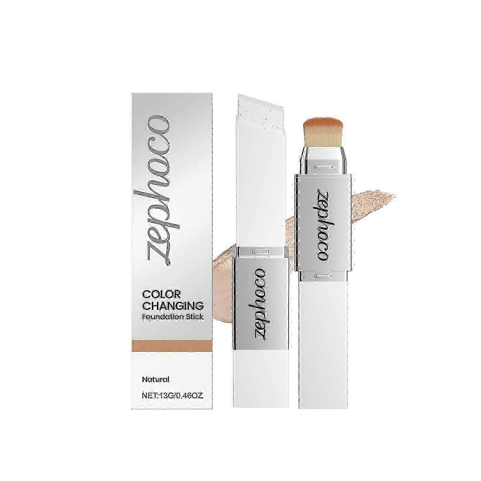 Zephoco Natural Color Two-In-One Color-Changing Foundation Stick is lichtgewicht, hydraterend en hecht goed zonder te plakken. Het is een lichte en dunne foundation.