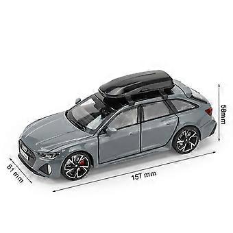 1/32 Audi RS6 leksaksbilmodell med ljud och ljus, dörrar öppna, legering, gjuten modell, fordonssaml