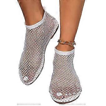 Mesh Flats für Frauen Ultra Bequem Shiny Gem Mesh Flats Shiny Stylish Flats