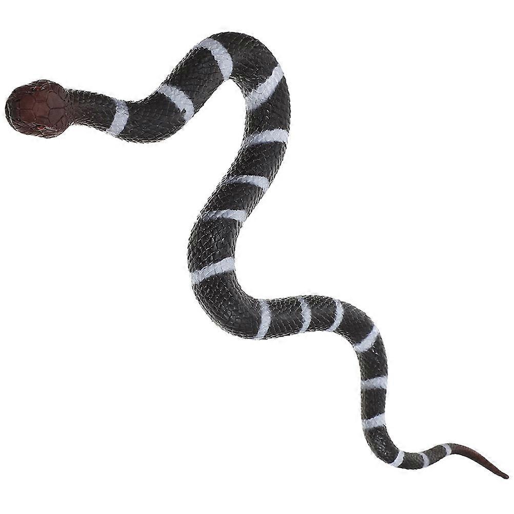 Simulation Snake Figure for Decor Black Tpr Realistic Snake Model