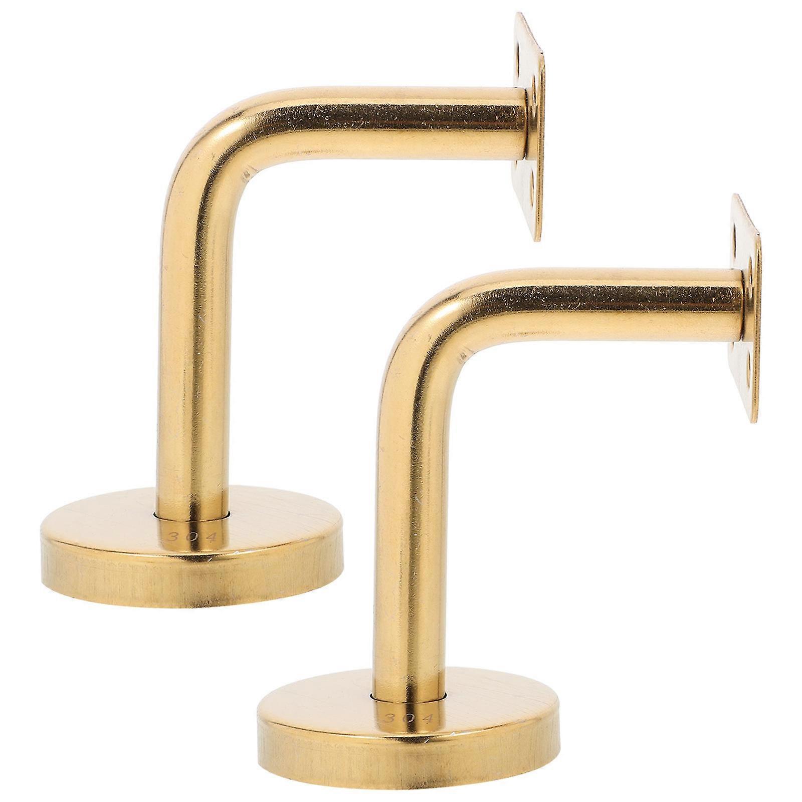 Golden Staircase Handrail Bracket Durable Stainless Steel Replaceable Handrail Bracket
