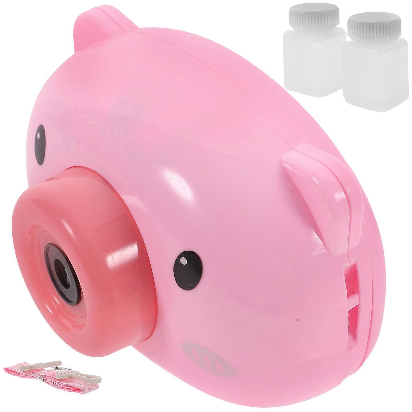 Bubble Machine Set Cartoon Bubble 1Set Pink ABS Electric