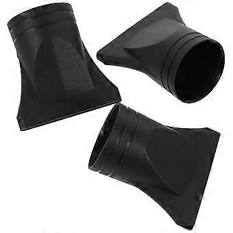 3pcs Boquillas de secador de pelo Boquillas de soplado de repuesto reutilizables de plástico para peluquería Herramienta de peinado de salón