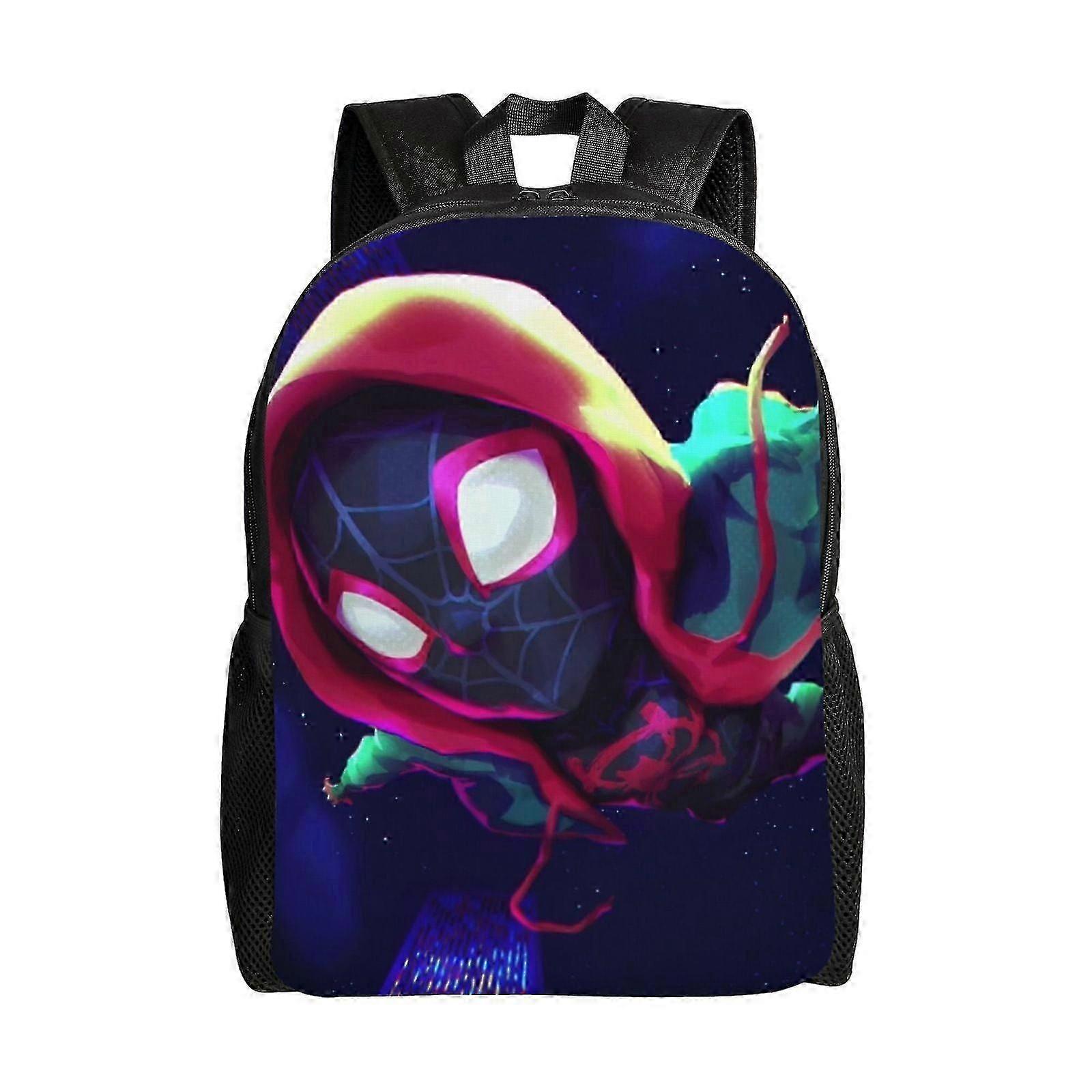 SJB668 Miles Morales Backpack, Travel Laptop Backpack, Water Resistant College School Computer Bag, Durable
