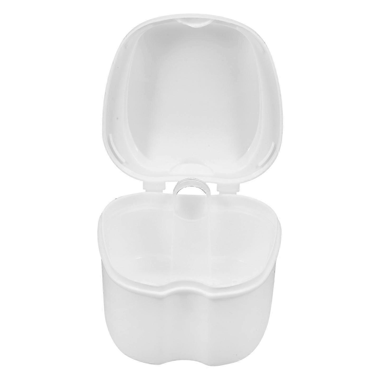 Denture Compact Plastic Storage Case for False Teeth Use