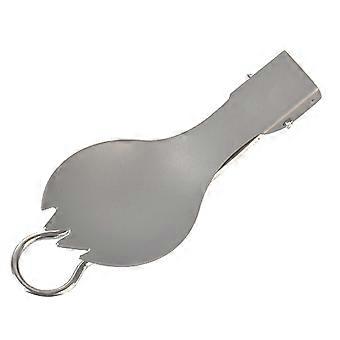 Camping al aire libre Picnic Cuchara de titanio Vajilla Tenedor Ultraligero Cuchara Tenedor Spork