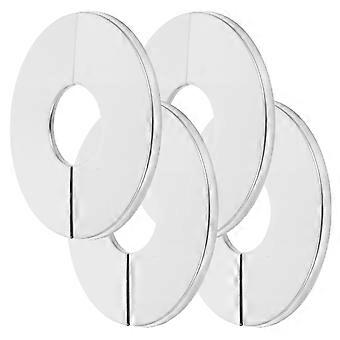 4pcs Stainless Steel Wall Split Flange Wall Cover Plate For Bathroom And Kitchen Pipes Decorative Pipe Hole Cover For Sink And Toilet Round Shape Spli