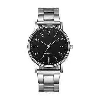 Herren-Armbanduhr mit rundem Zifferblatt, Edelstahlarmband und Quarzwerk – elegante analoge Uhr für legere und formelle Anlässe von Jikaixiang