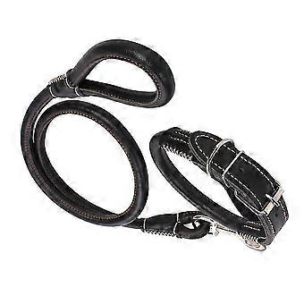Dog Traction Strap | PU Material | Black | Size S | Pet Walking Accessory