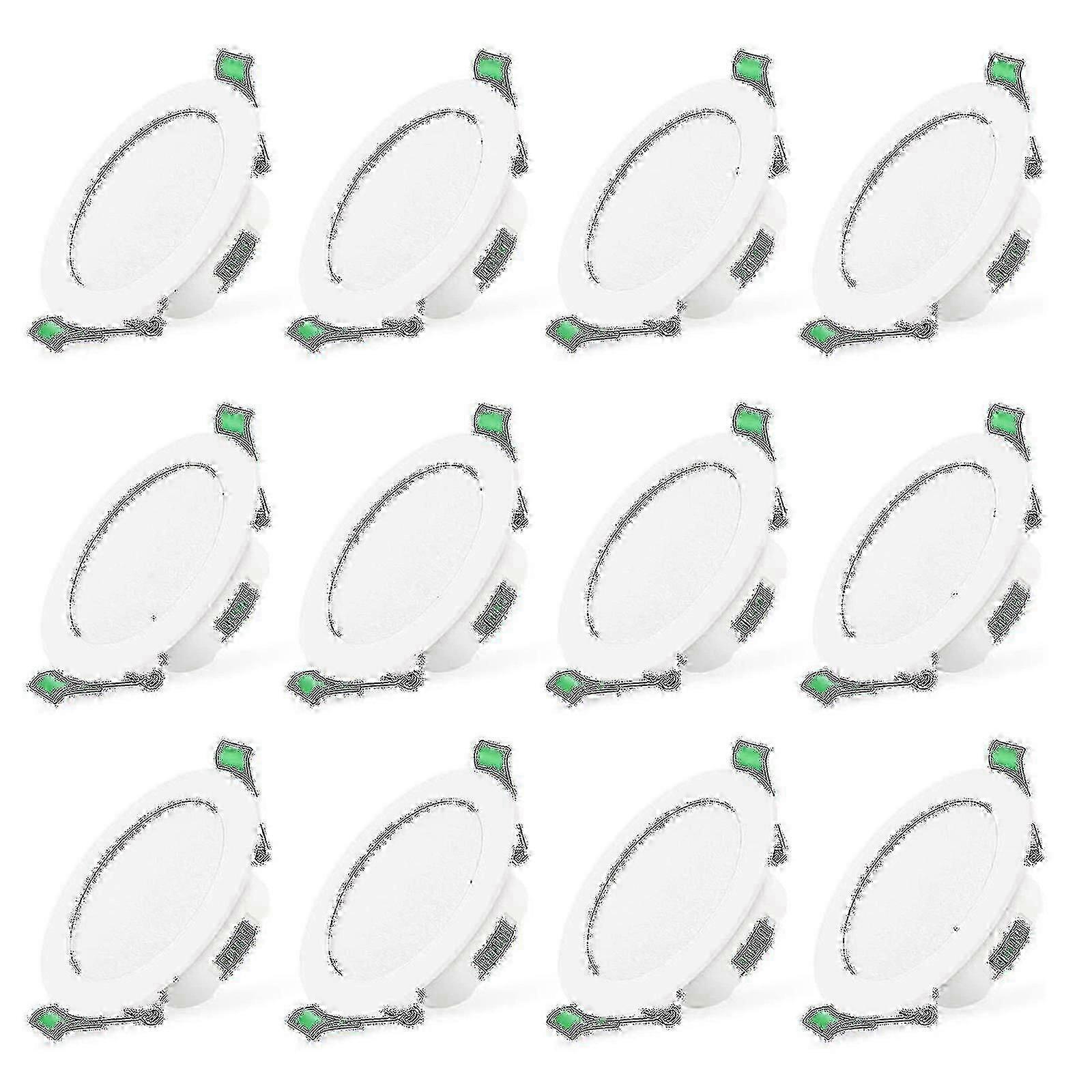Slimline 7W White LED Downlight Ceiling Spotlights 12 Pack