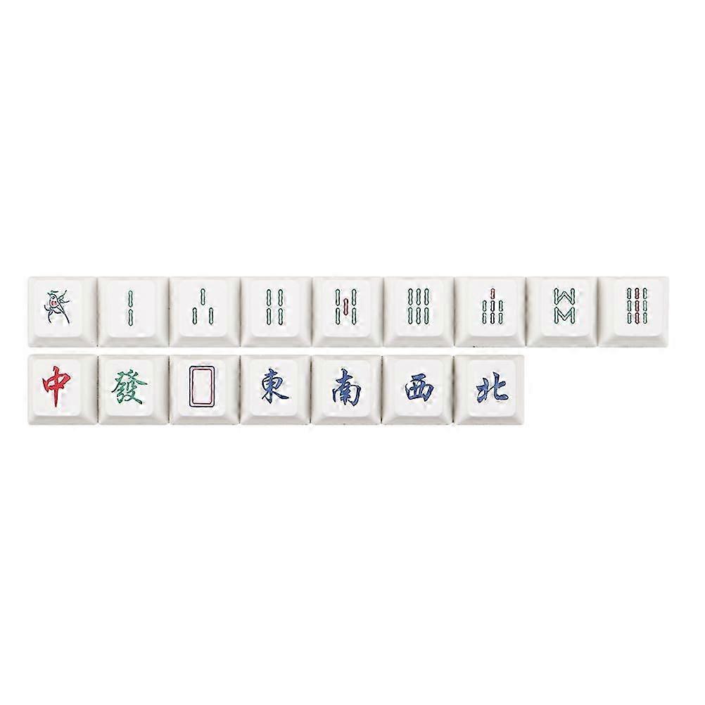 White Keycap Solid Sturdy Material Gaming Enthusiasts 16Pcs