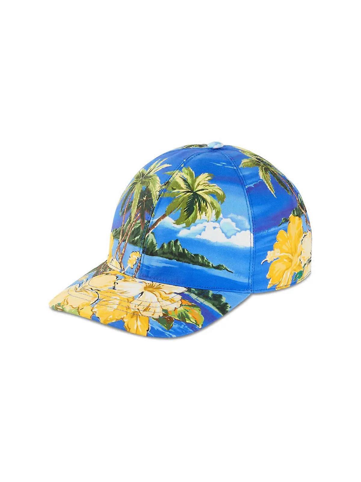 Hawaiian Print Logo Patch Baseball Cap