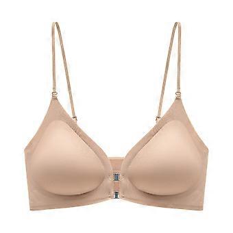 Front Buckle Wireless Deep V Bra Anti-sagging Gathered Breasts Underwear compatible with Women Lingerie Shockproof Push Up Brassiere Gifts