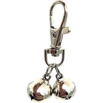 304 Stainless Steel Pet Bells, 4 Sets Gold & Silver Training Charms Compatible with Dog Cat Collars