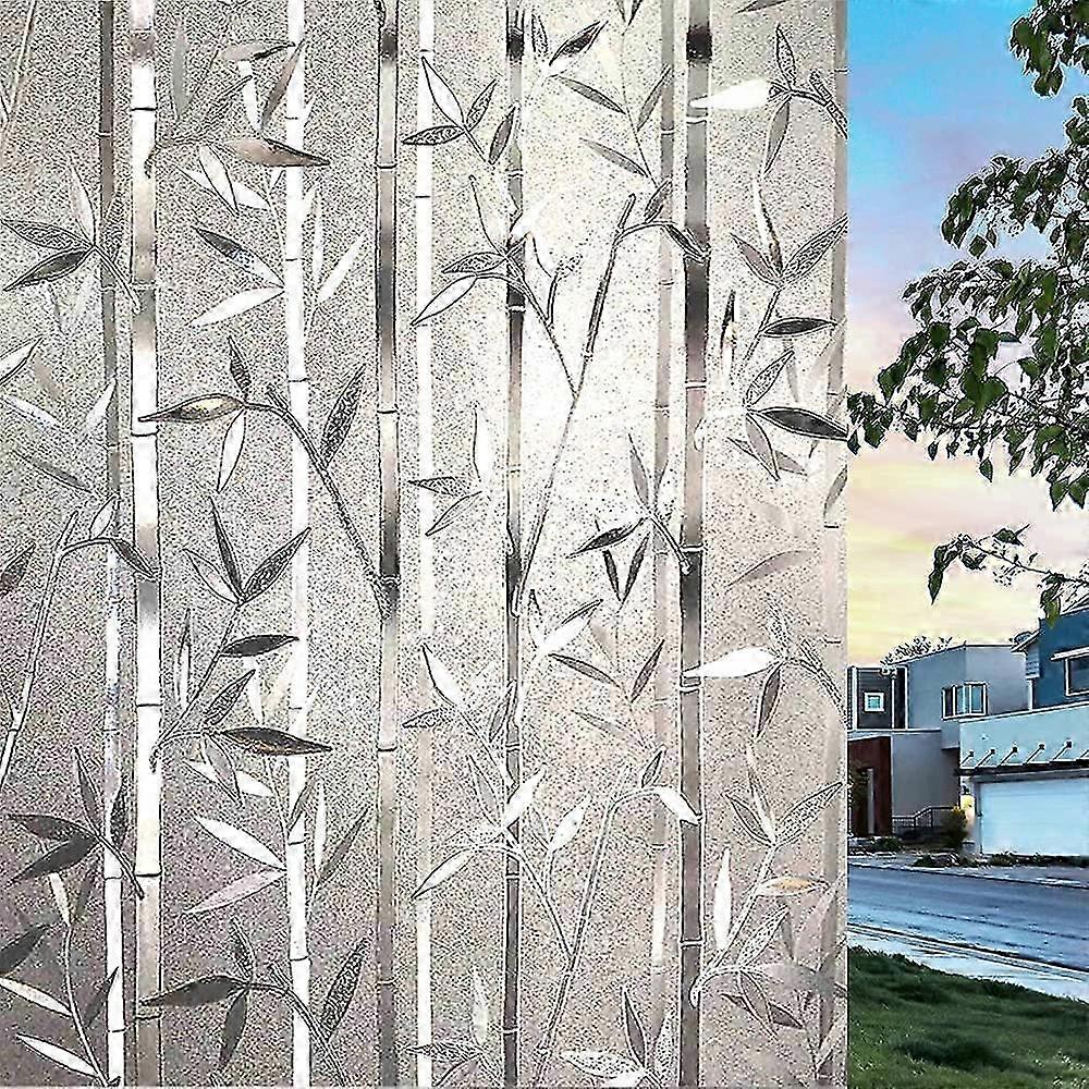 Blackout Window Film,Bamboo Pattern Decorative 45x200CM