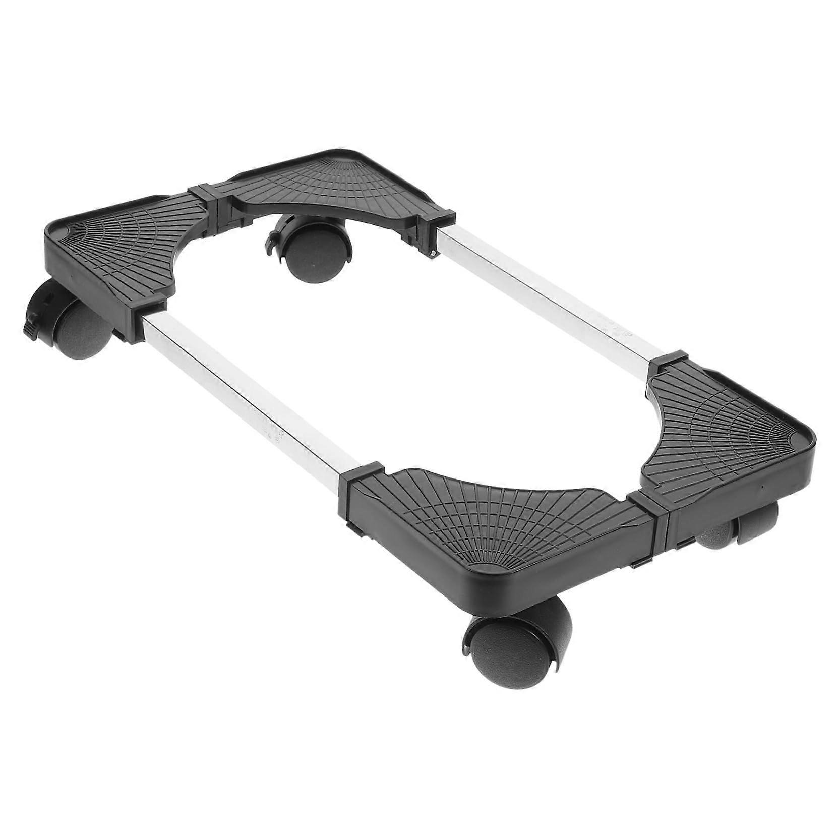 Computer Tower Stand with Wheels, Ventilated Under Desk CPU Holder, Black