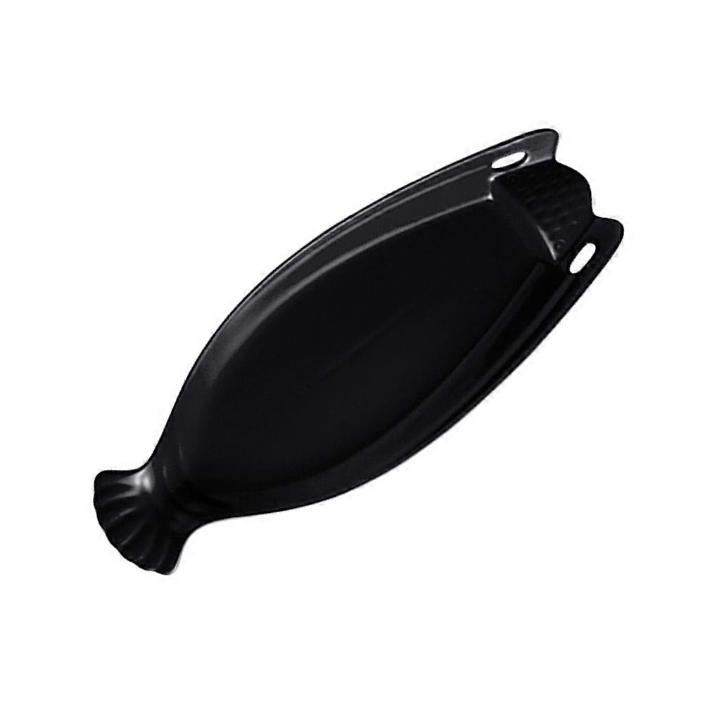 Ceramic Tableware Steak Pan for Storage 1Pcs Black Creative Plate