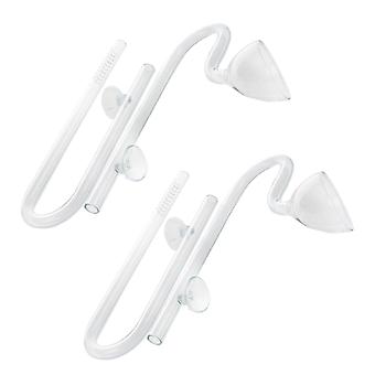 2X 16 Mm Aquarium Glass Inflow Outflow Lily Pipe Tube Fish Tank Aquatic Water Plant Canister Filter Suction Cup Hose SetJJ