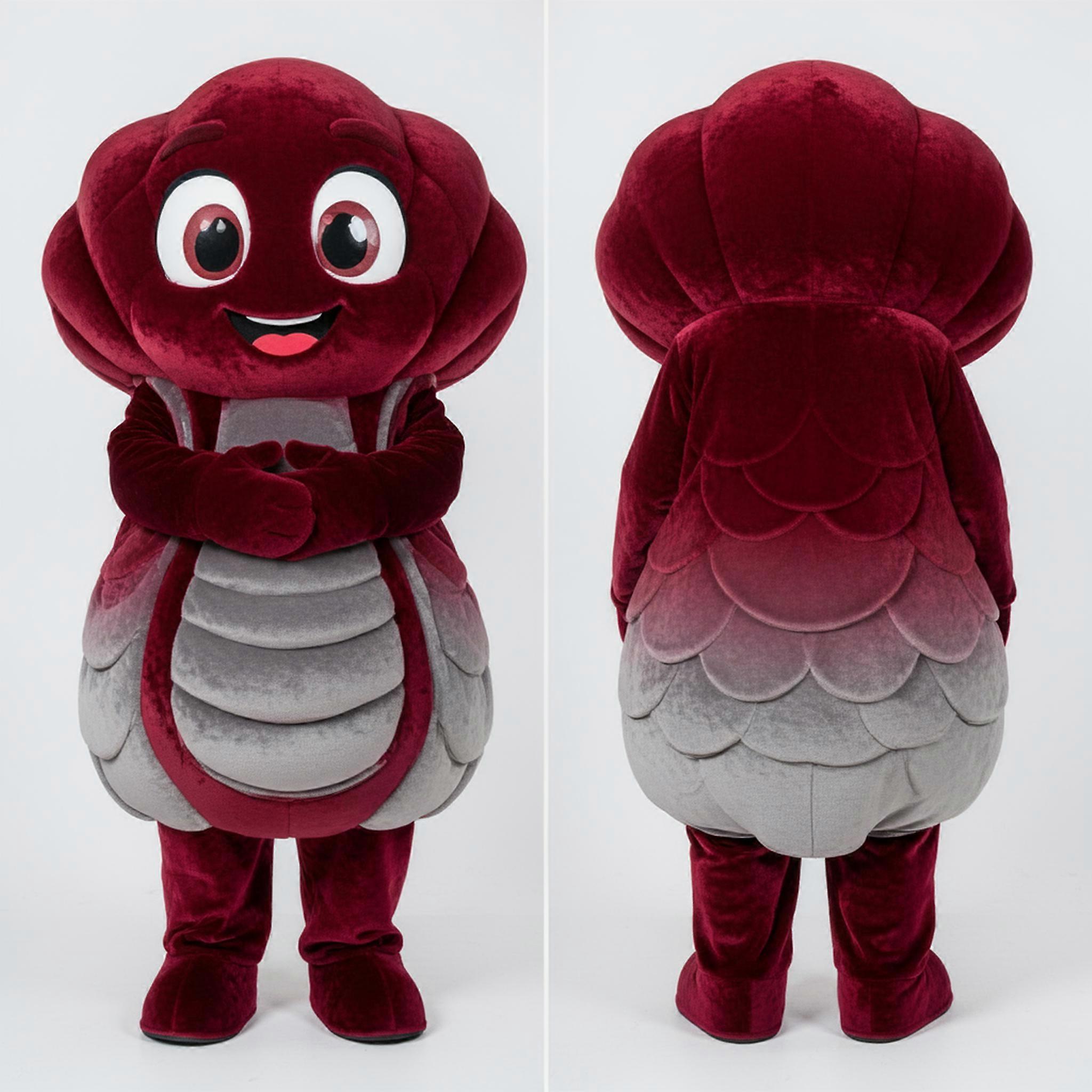MASTICOT Crimson Velvety Oyster Mascot