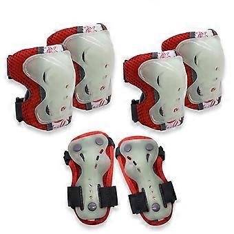 6-Piece Kids Adult Skateboarding Roller Skating Cycling Scooter Safety Gear Set Knee Elbow Wrist Hand Protectors