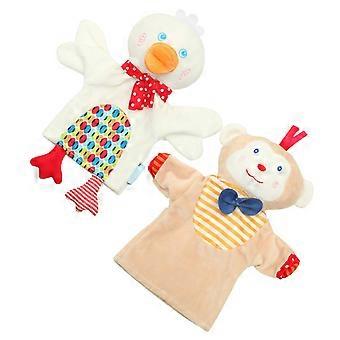 Stuffed Hand Puppet Toys for Kids Playing 2Pcs Animal Educational Puppets