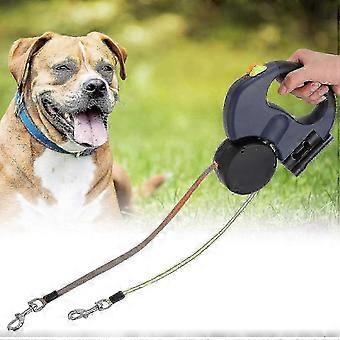 Retractable Dog Lead, 360° Double-ended Abs Nylon Auto Retracting Leash For Small Medium Large Dogs Cats Dark Grey