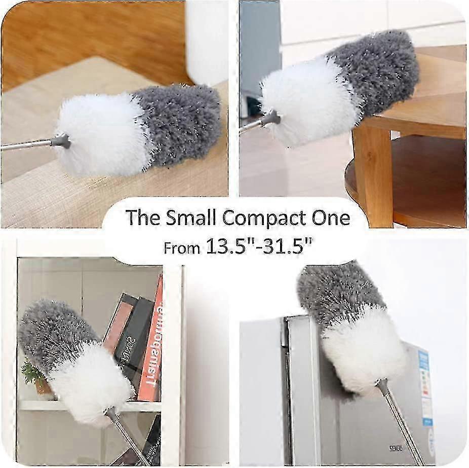 Telescopic Duster Kit, Spider Web Dust Duster, Wolf Head 252cm Washable Foldable Head
