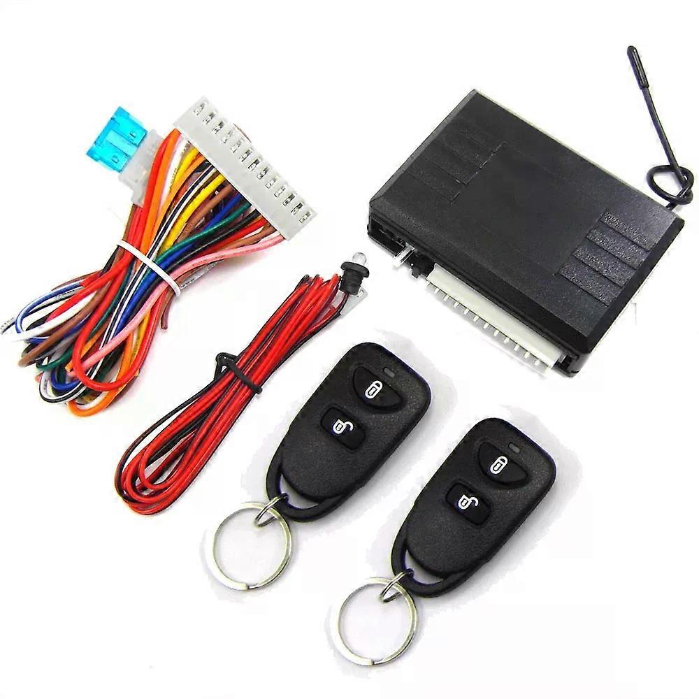 Car Keyless Entry System with Control Box & LED Indicator & 2 Remote Controller 12V Universal Auto Remote Central Door Lock Kit