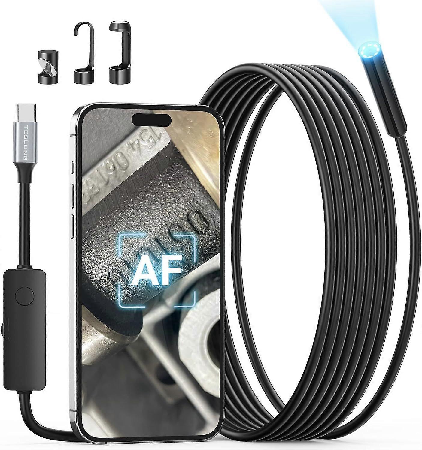 2.0MP HD AF Auto Focus Borescope, 16.5ft Flexible