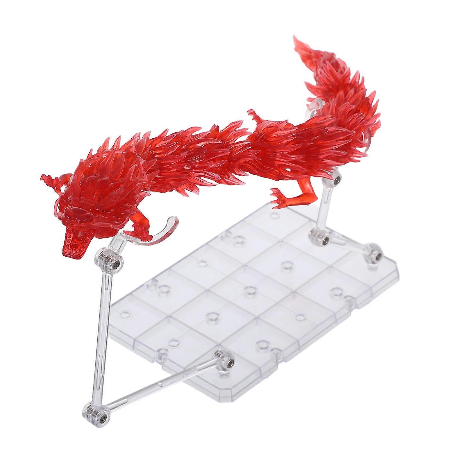 Plastic Dragon Effect Model Kit for Display Decoration 1Set Red Accessory