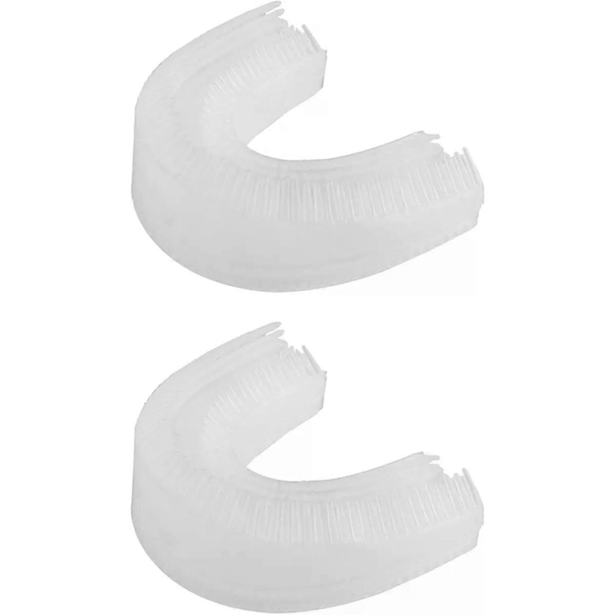 Toothbrush Replacement Head White U Shaped 2pcs Adult