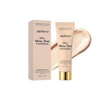 Color Changing Foundation, Silky Hydrating Skin Tint Foundation, Light to Medium Tone Dewy Makeup Base, Breathable All-Day Wear Soft Texture-dcx