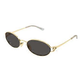 Gucci GG2233S 001 Full Rim Gold Women Oval Sunglasses UV3 Original