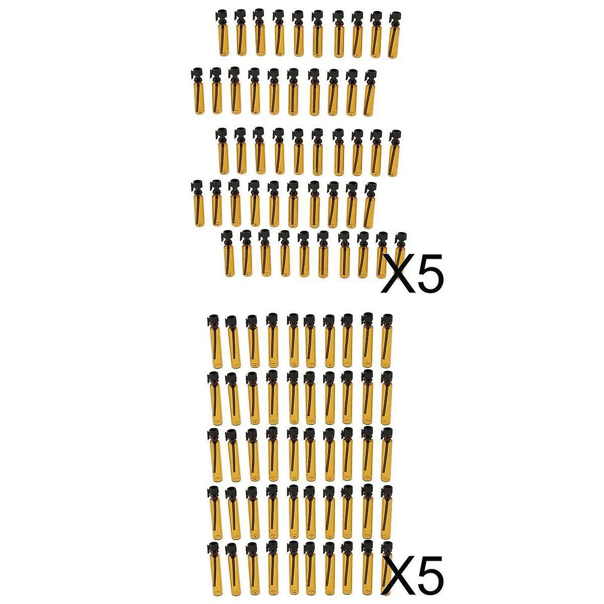 500pcs Reusable Amber Empty Bottle Glass Sample Essential Oils Refillable