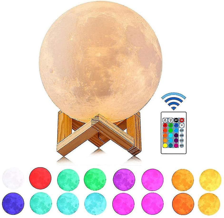 Lamp Light, 16 Colors Led Touch Remote Usb Rechargeable 3d
