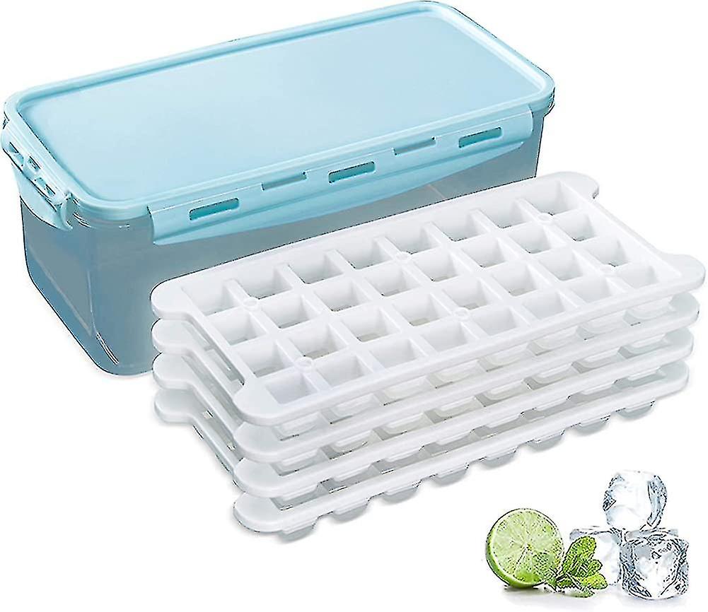 Silicone And Ice Cube Storage Container Set With Acsergery Airtight Locking Lid, 4 Packs