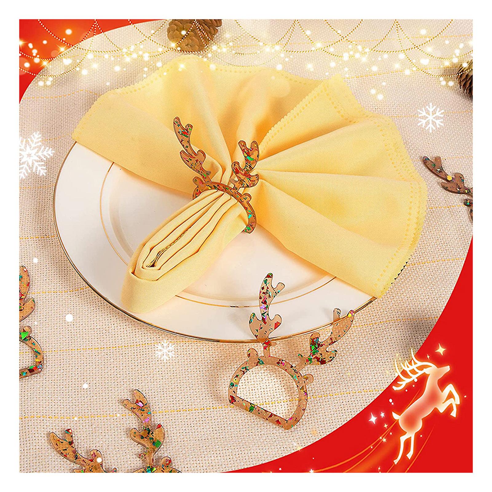 Antler Shape Napkin Holder Lightweight Durable Xmas Ring