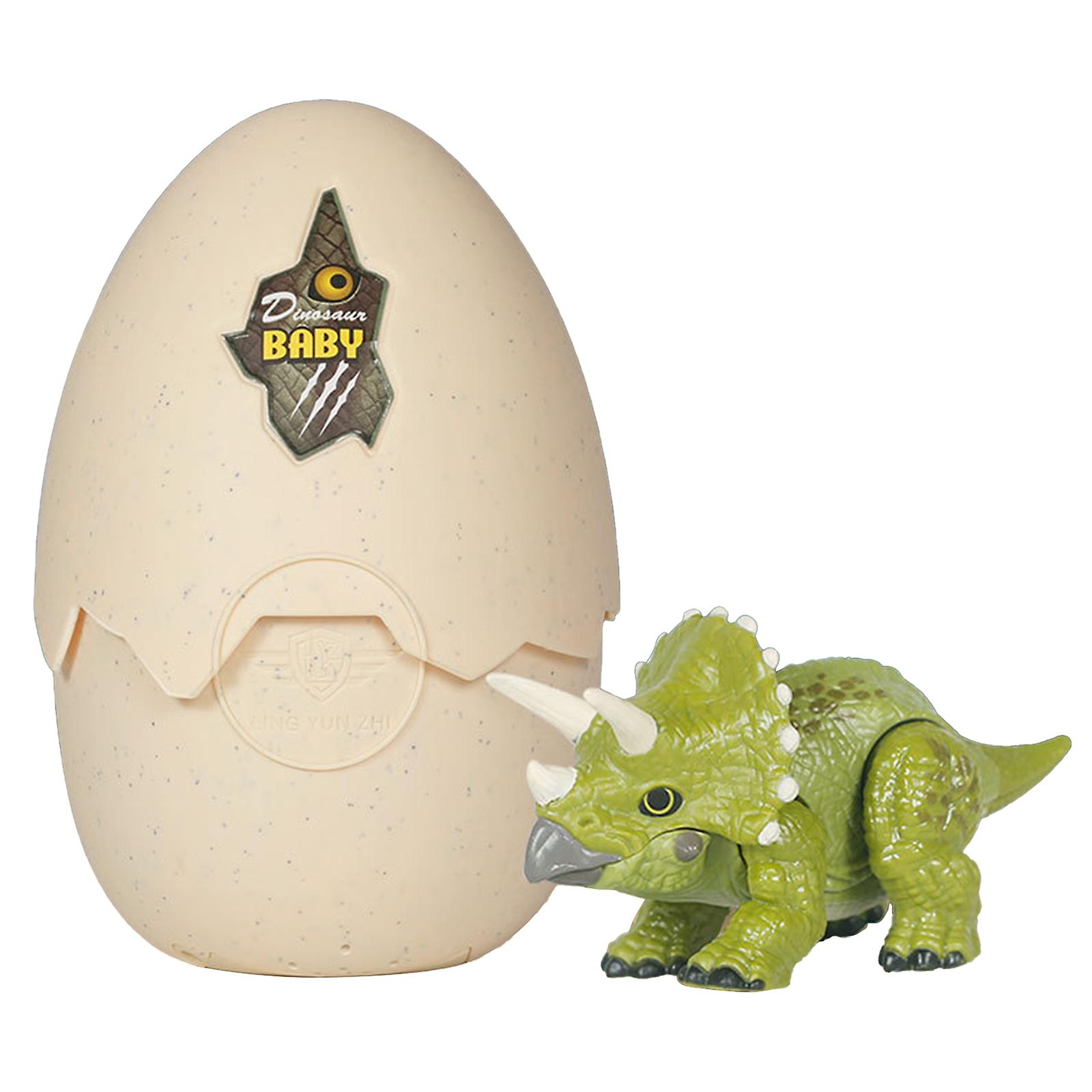 Fun Realistic Hatching Dinosaur Egg Toy With Led Lights And Sound, Touch Sensitive Shell Breaking Easter Gift