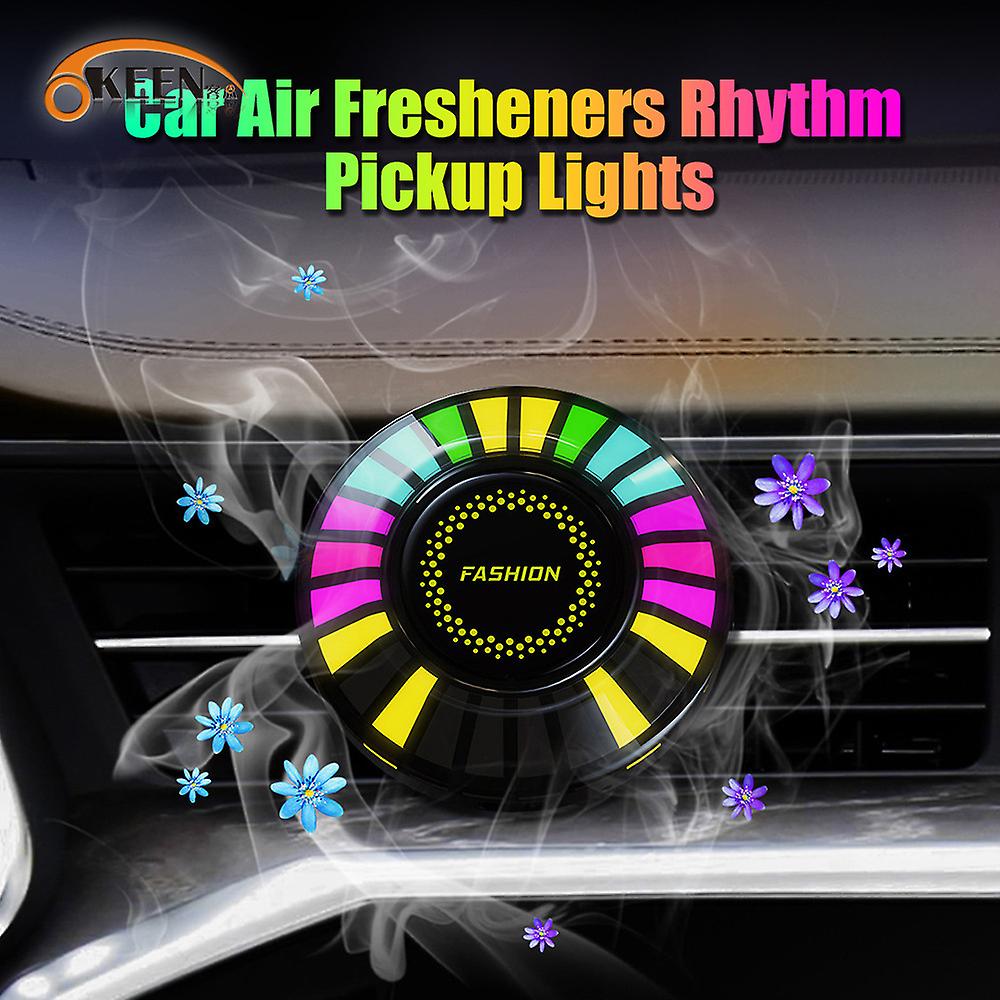 Car Aromatherapy Sound Pickup Lamp, RGB Sound Activated Led Lights