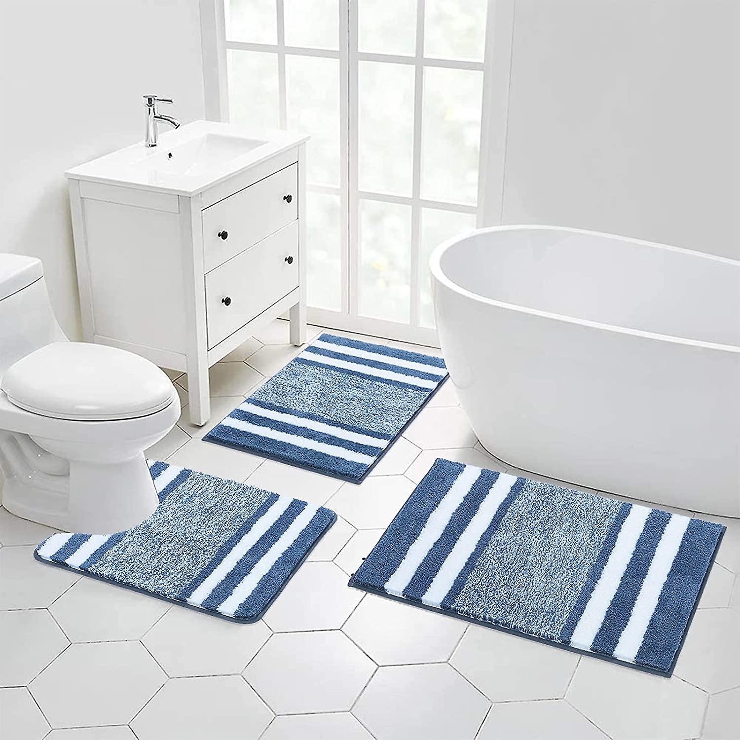 Bath Mats and Bath Mats Soft Microfiber NonSlip Water Absorbent Bath