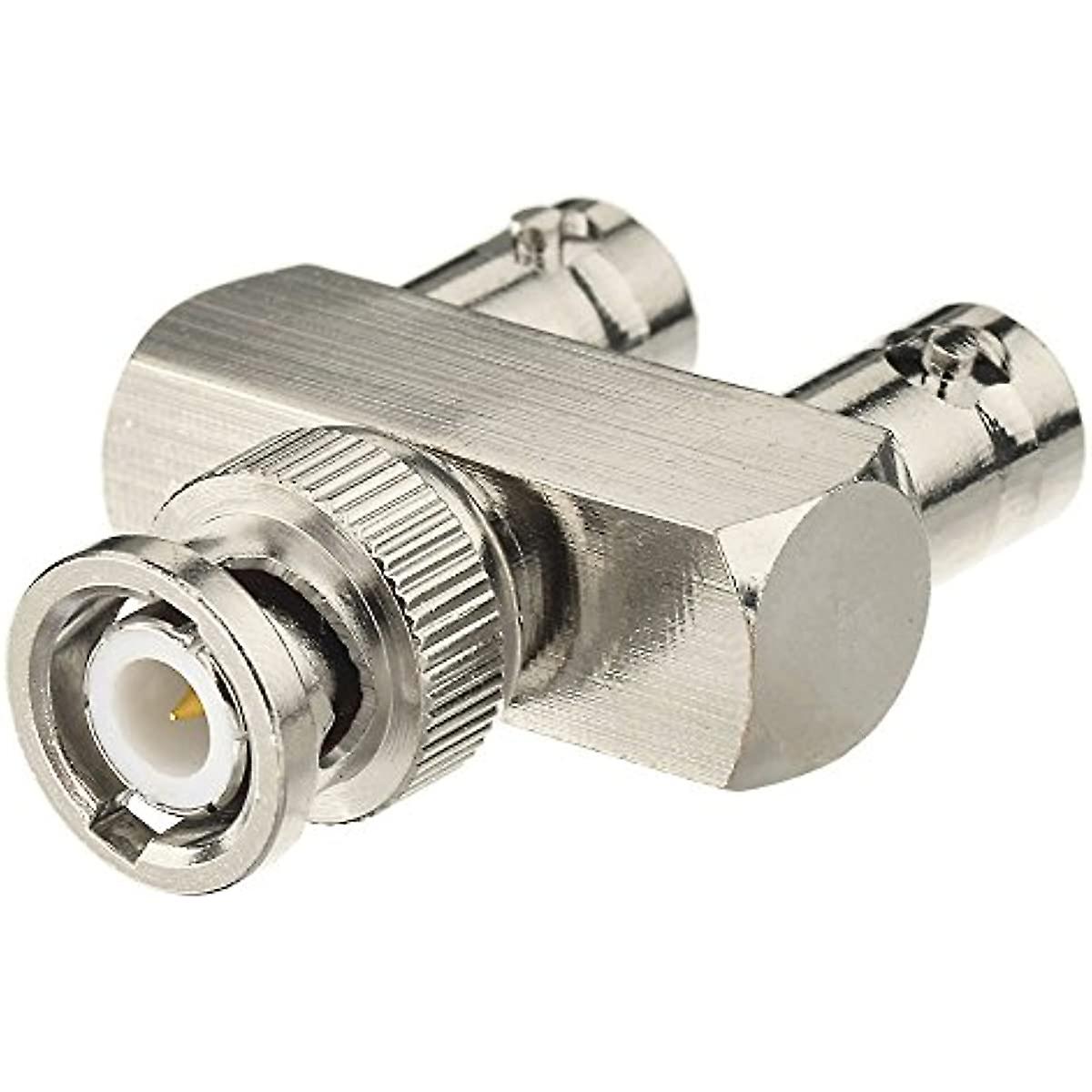 Bnc Splitter Adapter Bnc Male To Dual Bnc Female Tee Type 3 Way Audio Rf Coax Connector
