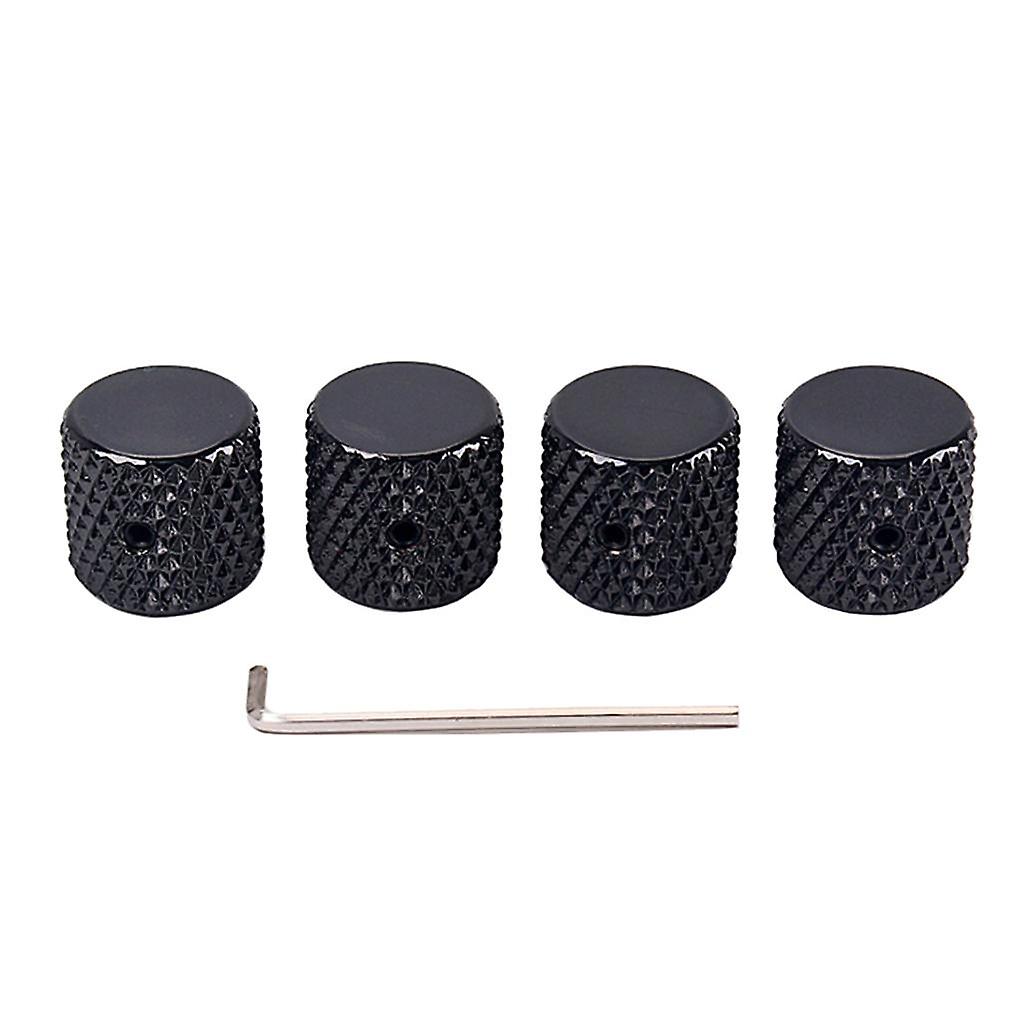 4Pcs Electric Guitar Tone And Volume Metal Electronic Control Knobs