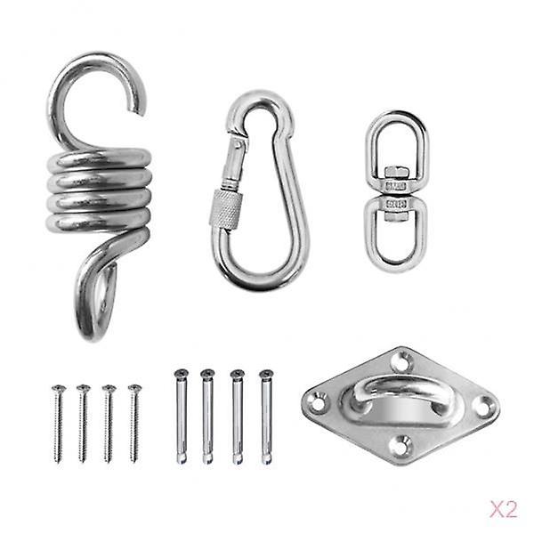 24 Pieces Hammock Swing Chair Ultimate Hanging Kit Spring Swivel Snap Hook