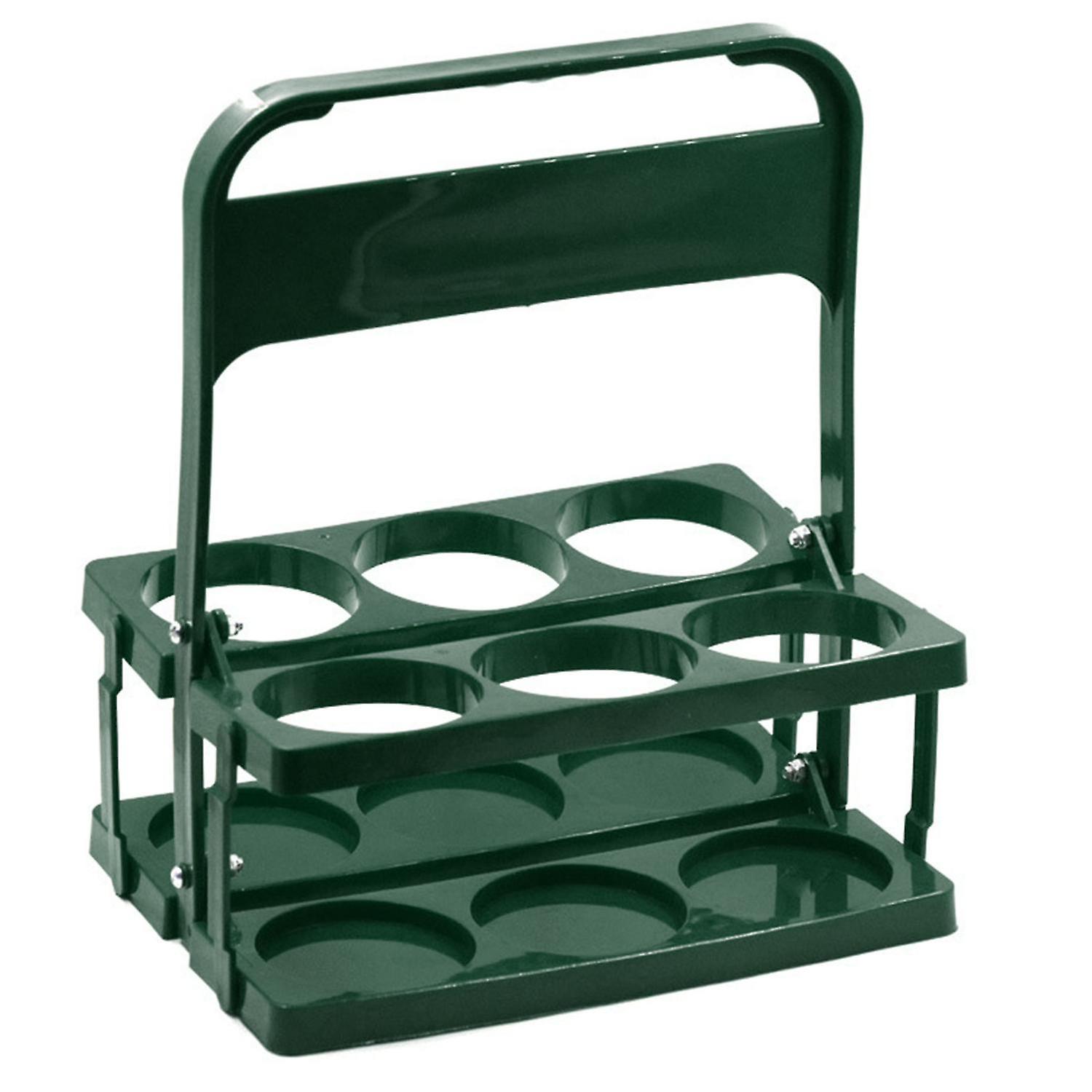 Wine Bottle Rack 6 Pack Foldable Reusable Shatterproof Portable KTV Handheld Beer Rack for Bar