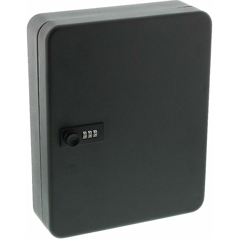 Lockable Key Box With Number Code, 36 Numbered Hooks, Key Cabinet Kc 36 C, Sheet Steel, Matt Black