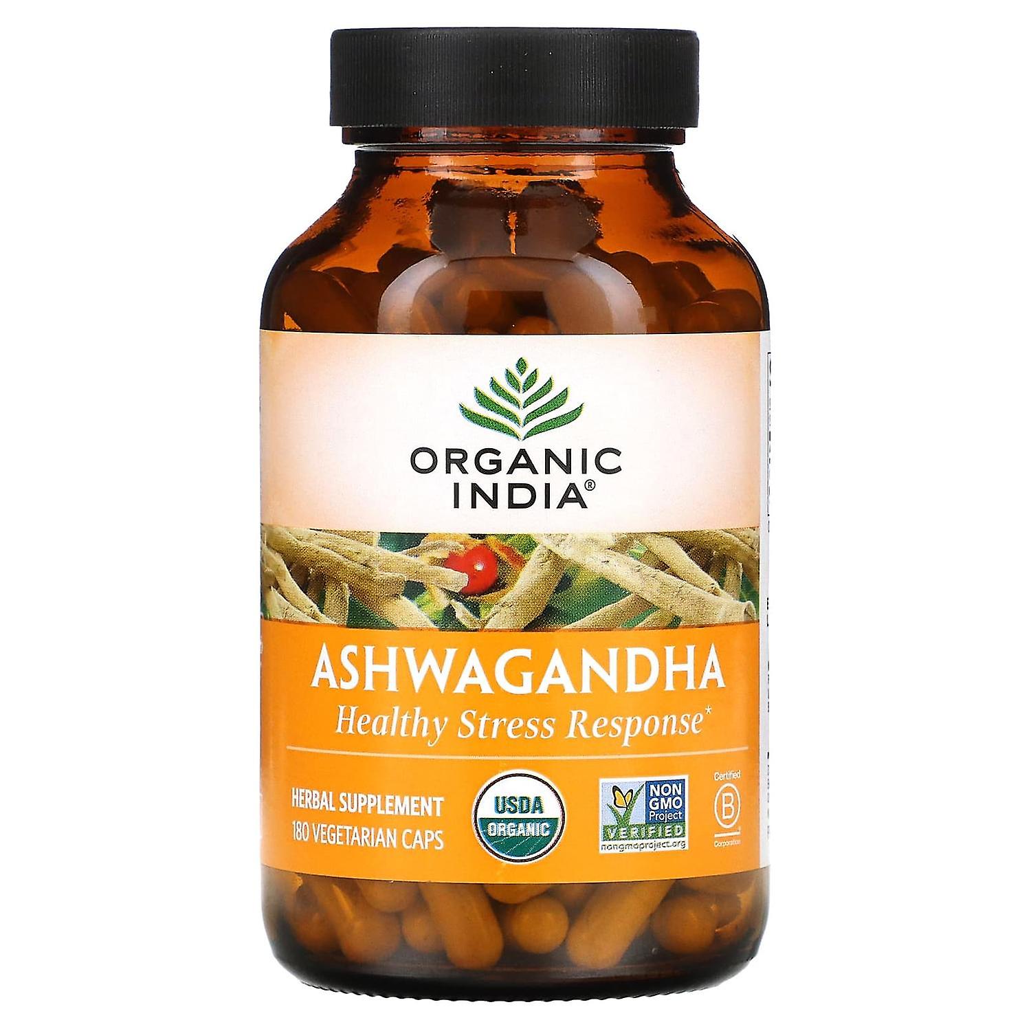 Organic India, Ashwagandha, 180 Vegetarian Caps