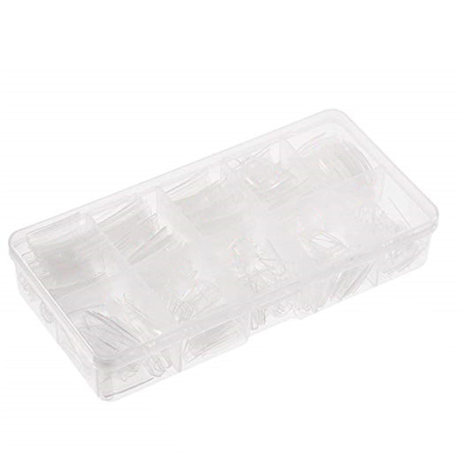 Half/Full/French Nail Tips Kit for Gel Extensions 500pcs False Nail Tips with Box